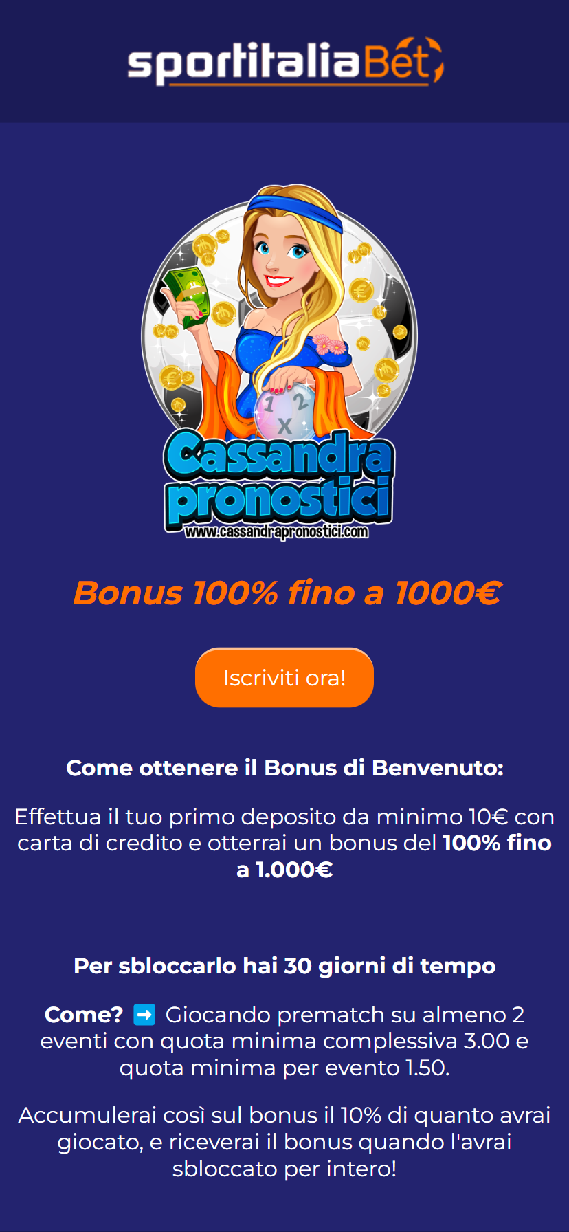 sportitaliabet bonus esclusivo